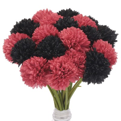 Unique Bargains Silk Chrysanthemum Durable Realistic Appearance Artificial Flower 9.8'' Long 20 Pcs