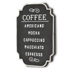 HomeRoots 22" X 16" Black and White Types Of Coffee Metal Wall Decor - 4 of 4