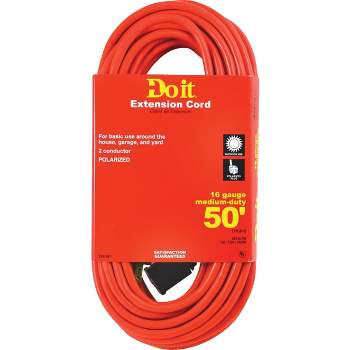 Do it Best Do it 50 Ft. 16/2 Polarized Outdoor Extension Cord OU-JTW162-50-OR