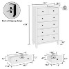 FUFU&GAGA White Vertical 6 - Drawer Dresser Chest - Classic Side Cabinet for Bedroom, Living Room & Home Decor - 4 of 4