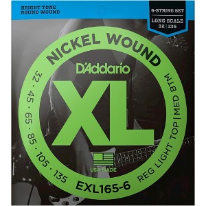 D'Addario EXL165-6 XL 6-String Bass Soft/Regular String Set - 1 of 4