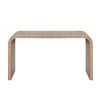 HDZNVF Natural Wood Console Table, 59in Entryway Table, Curved Waterfall Style Table, - 4 of 4