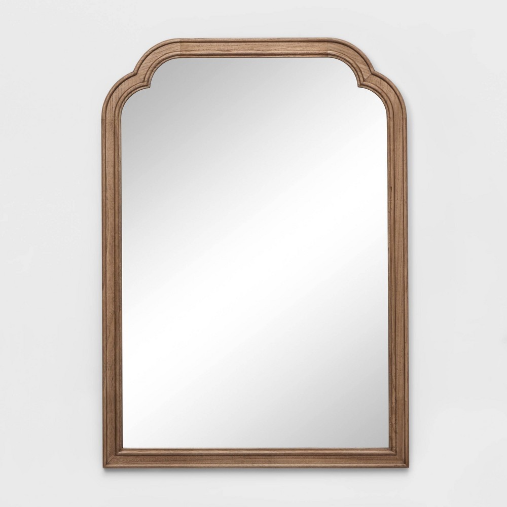 Photos - Wall Mirror 30" x 42" French Country  Brown - Threshold™