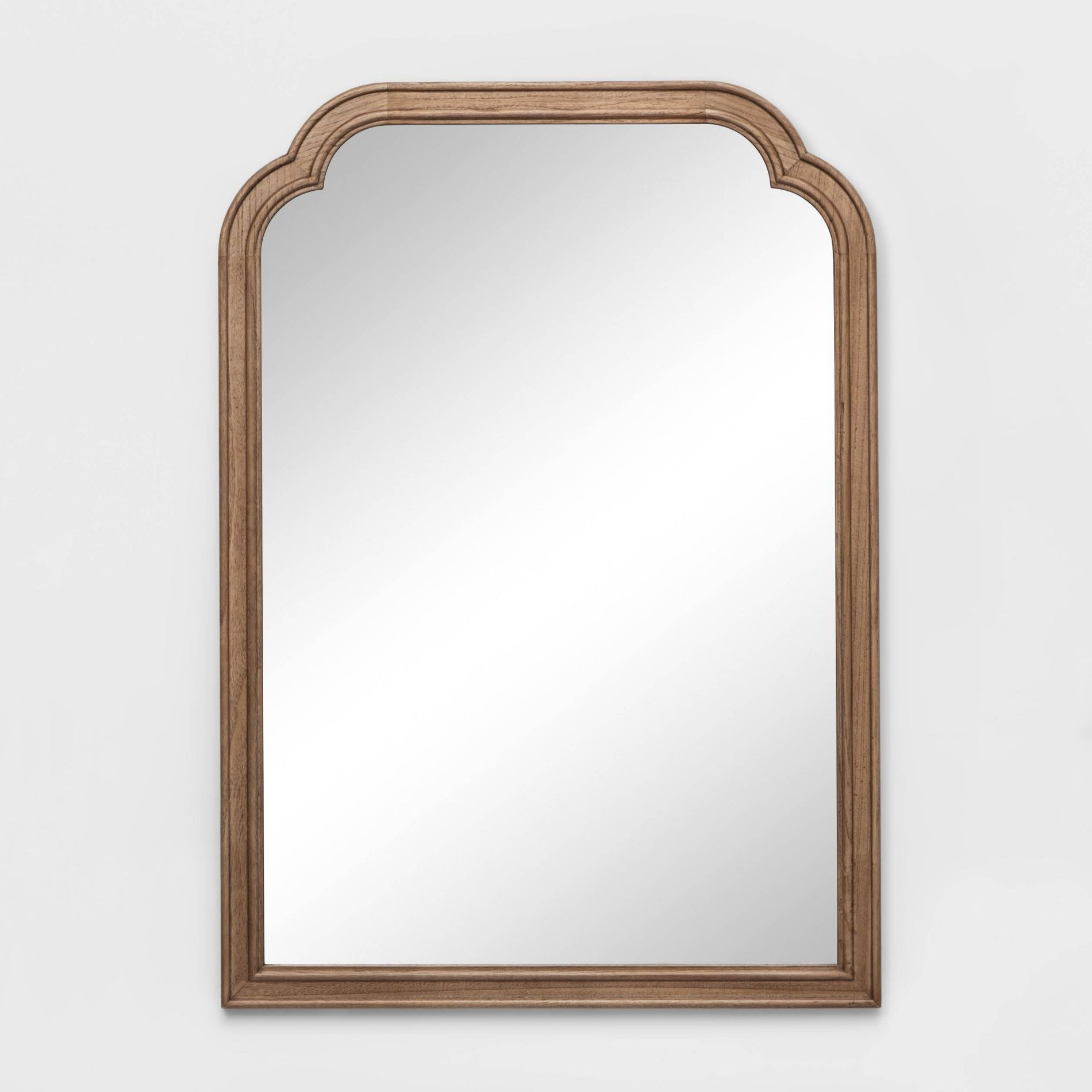 30" x 42" French Country Wall Mirror Brown - Threshold™: Sturdy Wood Frame, Wall Mount