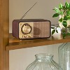 Small Wood Finish with Brass Retro Radio - Hearth & Hand™ with Magnolia - 2 of 4