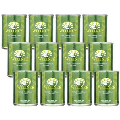 Wellness Lamb and Sweet Potato Formula Dog Food - Case of 12/12.5 oz