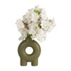 Sagebrook Home 7" Ceramic Vase Contemporary Abstract Donut Cut-Out Vase with Feet Decorative Vase - 4 of 4