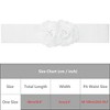 Elerevyo Women's Big Double-Flower Stretchy Elastic Wide Chunky Dress Waistband Belts - 4 of 4