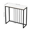 Non-porous Glossy Sintered Stone Console Table Hallway Storage Table Black Frame - 3 of 4