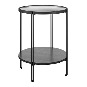 RealRooms Vance Round End Table, Black Oak - 1 of 4