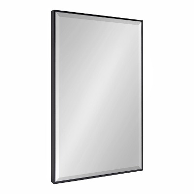 24.7" x 36.7" Rhodes Rectangle Wall Mirror Black - Kate & Laurel All Things Decor