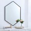 Elegant Lighting Metal frame hexagon mirror 30 inch in Black - 3 of 4