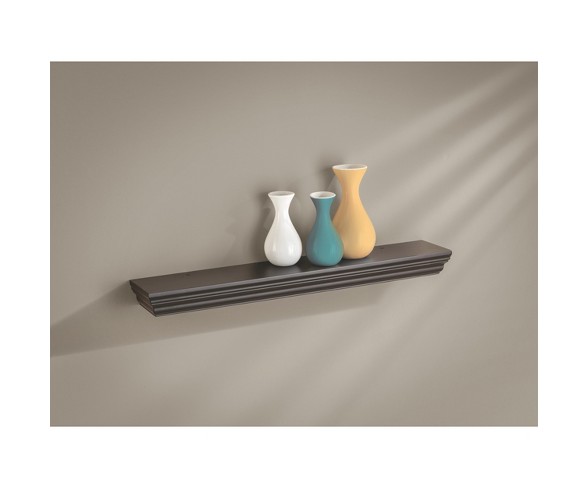 24" x 4" x 1.75" Profile Ledge Wall Shelf Espresso - Dolle Shelving