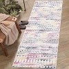 Hallway Runner Rug, Washable 1200GSM Heavy Duty Polyester Pearl Velvet Carpet, Non-Slip, Boho Black White Line Pattern - 2 of 4