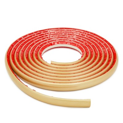 Stockroom Plus 16.5 Feet Flexible Quarter-Round Trim for Wall Edges, Self-Adhesive Peel and Stick PVC Molding, 198.0x0.8x0.5in, Gold