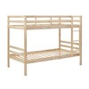 Dsvimoy Bed Wooden Twin Over Twin with Safety Guardrails and Ladder for Kids, Beige, 80.2"*14"*6.4" - 4 of 4