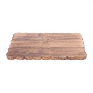 Scalloped Mango Wood Tray 12.4"D - 1 of 1