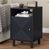 Heynemo Nightstand with 1 Door, Modern Side Table with Charging Station, Accent End Table with Solid Wood Legs, Bedside Table for Living Room - 3 of 4