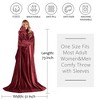 Tirrinia Adult Wearable Fleece Blanket with Sleeves, Soft Cozy TV Blanket, Sunggle Blanket Gift for Women Men - image 2 of 4