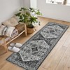 Fulvari Area Rugs Machine Washable Runner Rugs for Living Room Bedroom, Non Slip Indoor Boho Vintage Print Lightweight Pile Carpet - 2 of 4