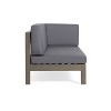 Suki 2-Piece Acacia Wood Gray Sofa with Cushions, Patio Sectional Sofa Conversation Set, Outdoor Furniture - Maison Boucle - 4 of 4