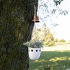 Round Cutout Hanging Planter White Terracotta & Jute by Foreside Home & Garden - image 2 of 4