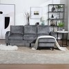 NicBex 3-Seater Chenille Sofa Couch with Removable Storage Ottoman & Cup Holders,Upholstered Sleeper Sofa for Living Room,Bedroom - 4 of 4