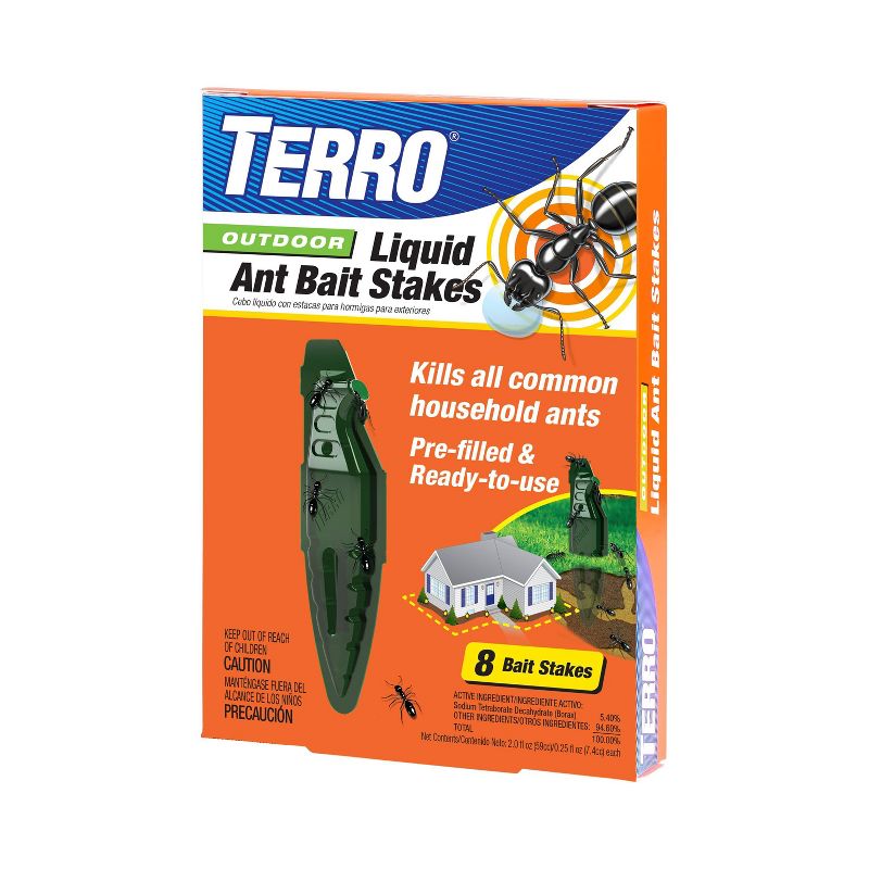 Terro 8pk Outdoor Liquid Ant Bait Stakes, 1 of 7