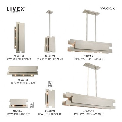 Modern Brushed Nickel 3-Light Vanity Wall Sconce