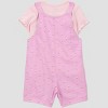 Carter's Just One You® Baby Girls' Geo Shortalls - Purple - 2 of 4