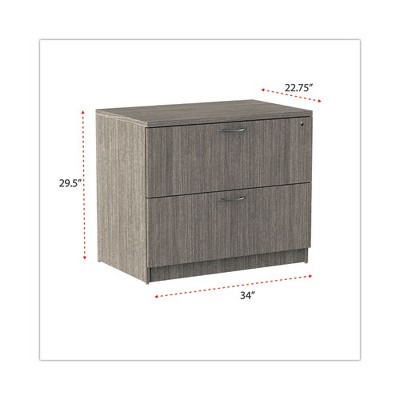 Gray 34'' Wide 2-Drawer Legal Size File Cabinet