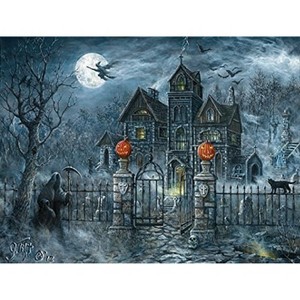 Sunsout Uninvited Guest 500 pc  Halloween Jigsaw Puzzle 36538 - 1 of 4