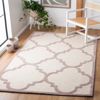 Hand-Tufted Beige/Ivory Wool 6' x 9' Area Rug