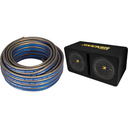 Kicker Dual 12 Inch Comp 50DCWC122 with Speaker Wire Bundle - image 1 of 4