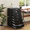 Costway 7-Drawer Chest Mobile File Cabinet Vertical Filing Organizer with Lockable Wheels Walnut/Brown/White/Black - 2 of 4