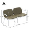 Weather-Resistant Outdoor Loveseat with Water-Repellent Cushions, Rust-Resistant PP Frame, and Ergonomic Design for Maximum Comfor-Coolbibila - 4 of 4