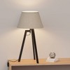 Infibrite 27" Architectural Tripod Table Lamp with Textured Shade Cozy Illumination: Modern Design, ETL Listed, Linen Cone Shade - 2 of 4