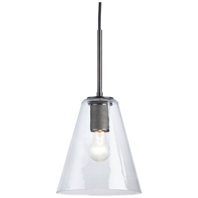 Signature Design by Ashley Collbrook Finish Glass Pendant Clear/Black : Modern Kitchen Lighting, UL Listed, E26 Socket