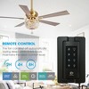 Parrot Uncle 52" Antique Brass Modern Crystal Ceiling Fan with Lights and Remote Control - 4 of 4