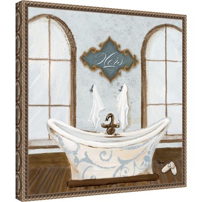 Gina Ritter Villa Bath I Bronze Framed Canvas Print