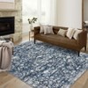 GOCAPTAIN Boho Washable Rugs for Living Room Bedroom Vintage Floral Carpet Distressed Oriental Area Rug Low Pile Soft Mat Non Slip Farmhouse Rug - 2 of 4