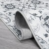 Washable Rug Vintage Floral Distressed Rug with Non Slip Backing Low Pile Foldable Floor Cover - 4 of 4