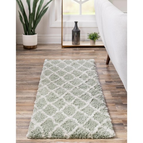 Unique Loom Rabat Shag Trellis Geometric Indoor Woven Area Rug - image 1 of 4