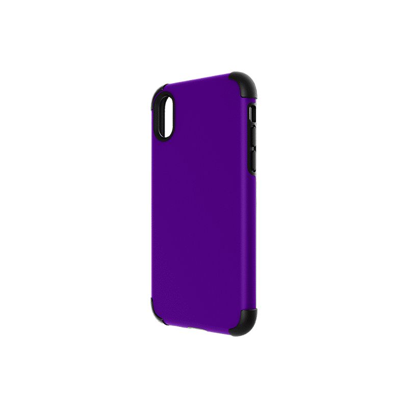 Verizon Rubberized Slim Case for iPhone XR - Purple/Black, 3 of 4