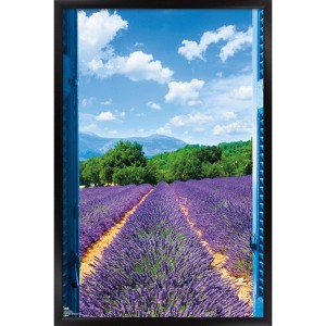 Trends International Lavender Field Framed Wall Poster Prints - 1 of 4
