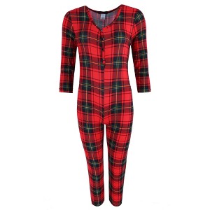 Grumpy & Gorgeous Girl's Plaid Pajama Onesie - 1 of 1