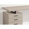 Vynxaria Computer Desk, Home Office, Laptop, Left, Right Set-up, Storage Drawers, 48"l, Work, Beige Laminate, Black Metal,Modern - 2 of 4