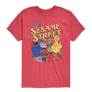 Boys' - Sesame Street - SS Group Flowers Short Sleeve Graphic T-Shirt - 1 of 4