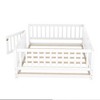 Kumasinova Twin/Full Montessori Floor Bed with Guardrails & Door,Solid Wood Low Bed Frame with Slats for Kids,Girls,Boys,No Box Spring Needed - 4 of 4