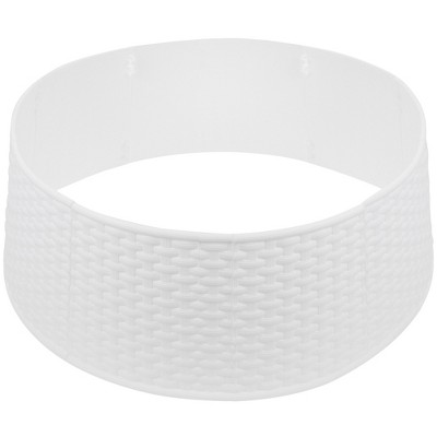 Large White Rattan Pattern Christmas Tree Collar